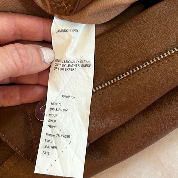 Lafayette 148 New York Lambskin Leather Vicuña Pants. Never worn - Picture 8 of 9